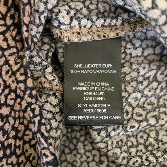 AFRM Brown Ditsy Print Square Neck Long Sleeve Midi Dress Boho Medium - Picture 5 of 5